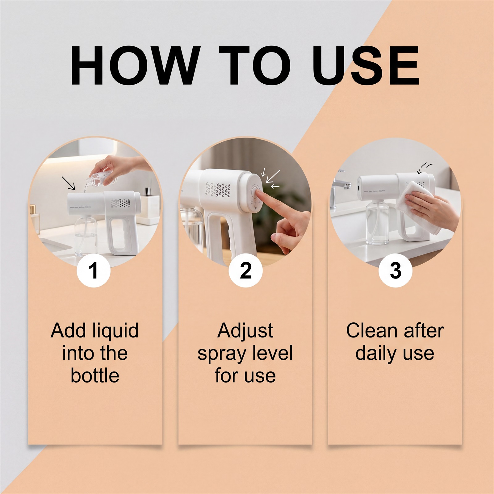 Multi Functional Spray Tanning Device Even Coloring Natural Delicate Skin Care Light Compact Daily Maintenance