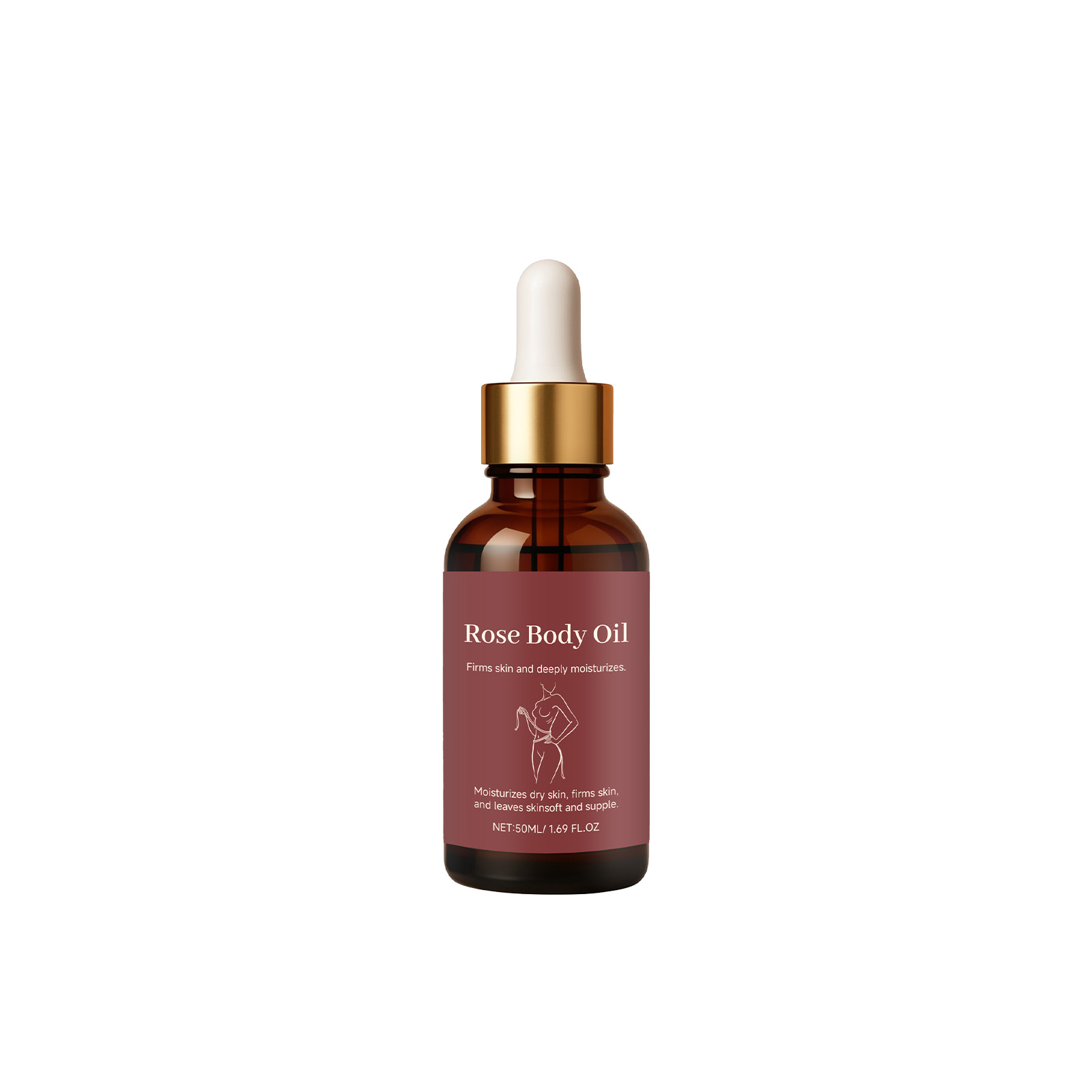 Rose Body Essential Oil Moisturizing Hydrating Soft Smooth Light Easy Absorb Skin Care For Human Body