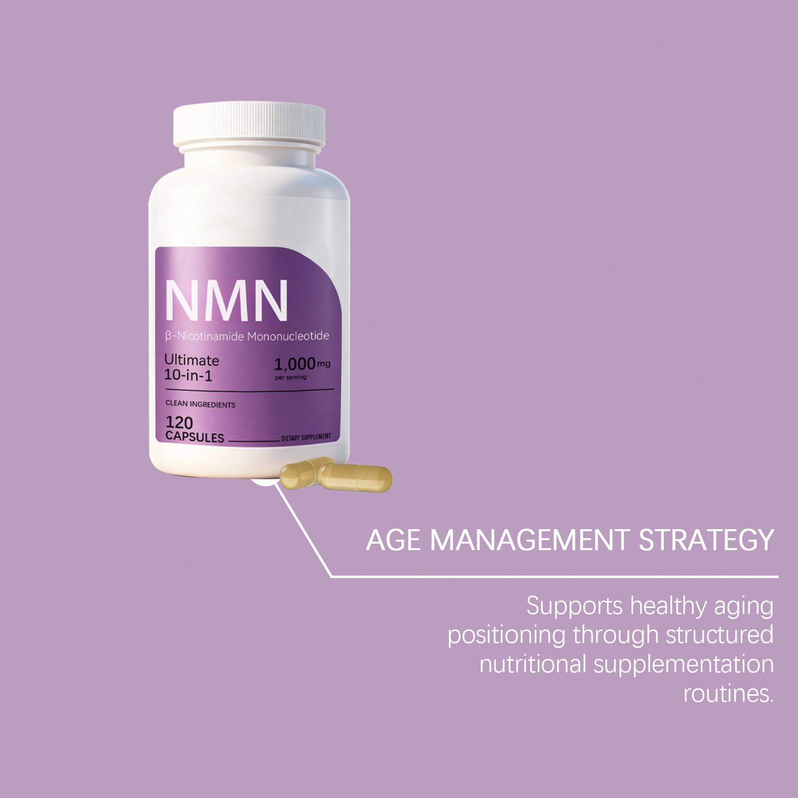 Nmn Capsule Energy Support Oxidation Balance Health Maintain Age Manage Body Care All Age Group Diet Supplement