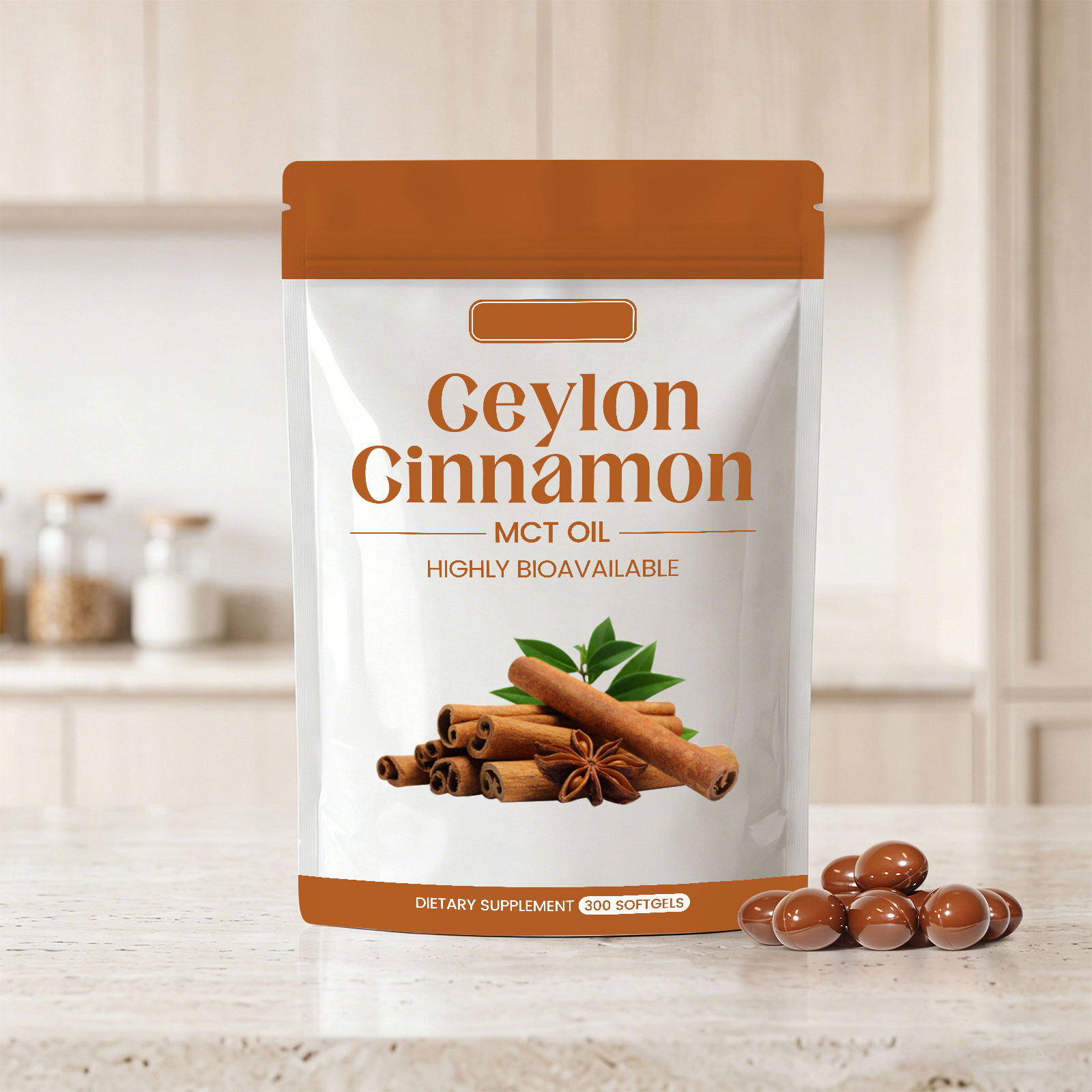 Ceylon Cinnamon Nutrient Capsules Mild Ingredients Support Daily Body Vitality Wellness Supplement Care Physical Condition