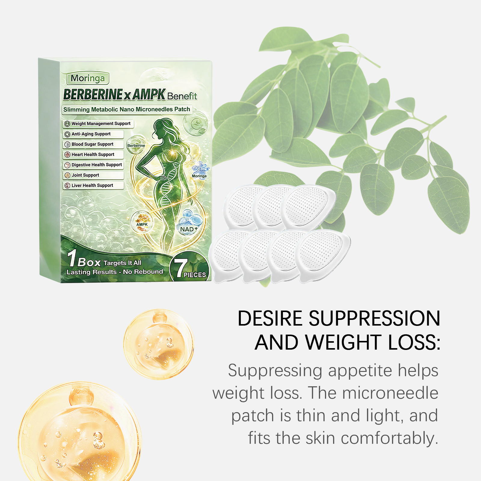 Moringa Body Care Patch Mild Gentle Nurture Skin Friendly Breathable Refreshing Convenient Skin Body