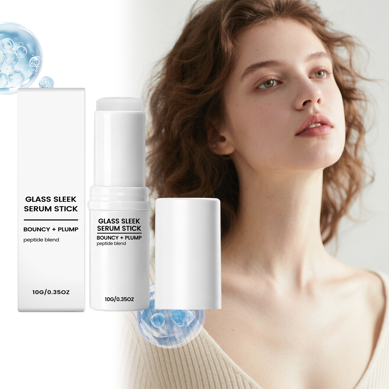 Brightening Facial Essence Stick Melts On Skin Solid Hydrating Moisturizing Nourishing Softening Daily Pre Makeup Care