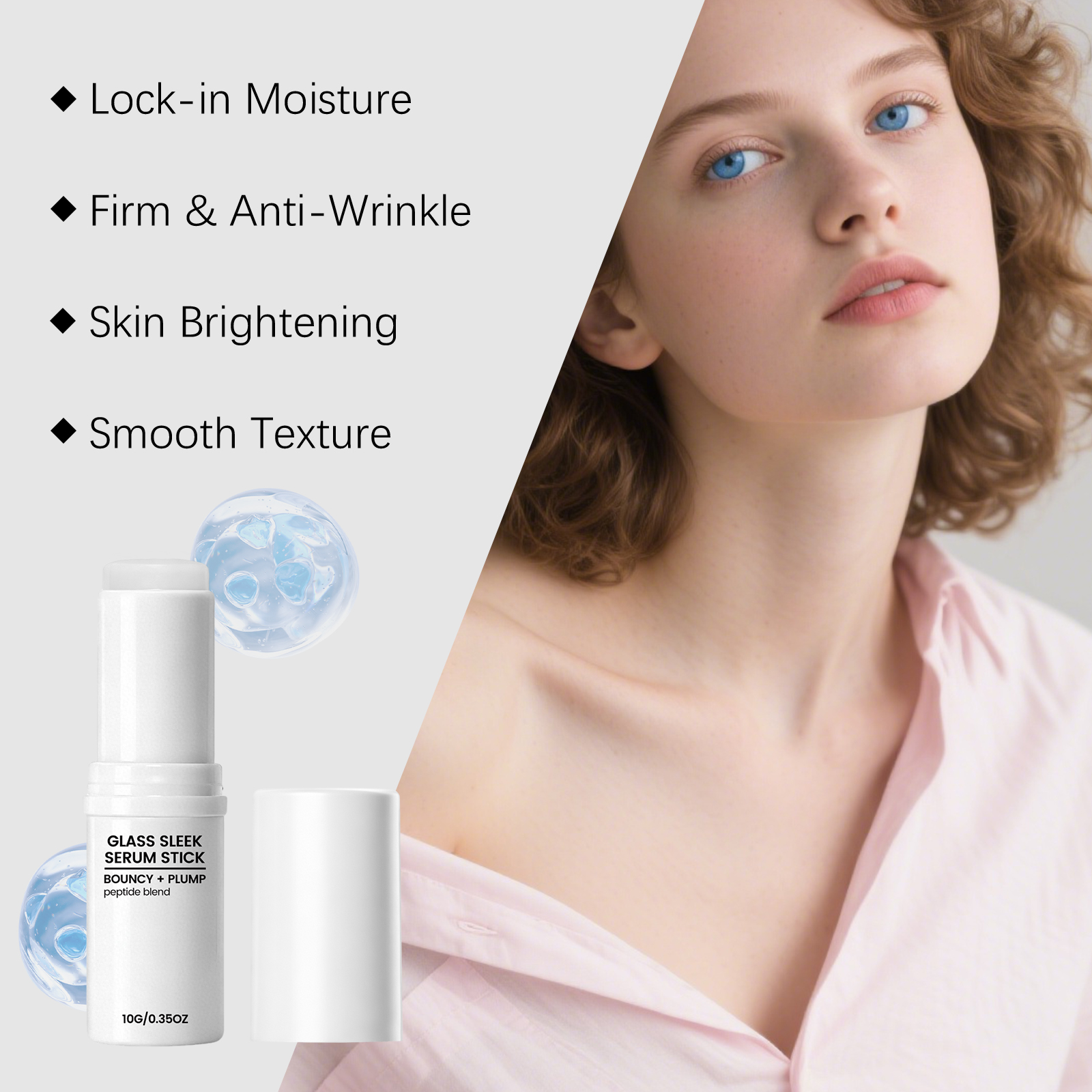 Brightening Facial Essence Stick Melts On Skin Solid Hydrating Moisturizing Nourishing Softening Daily Pre Makeup Care