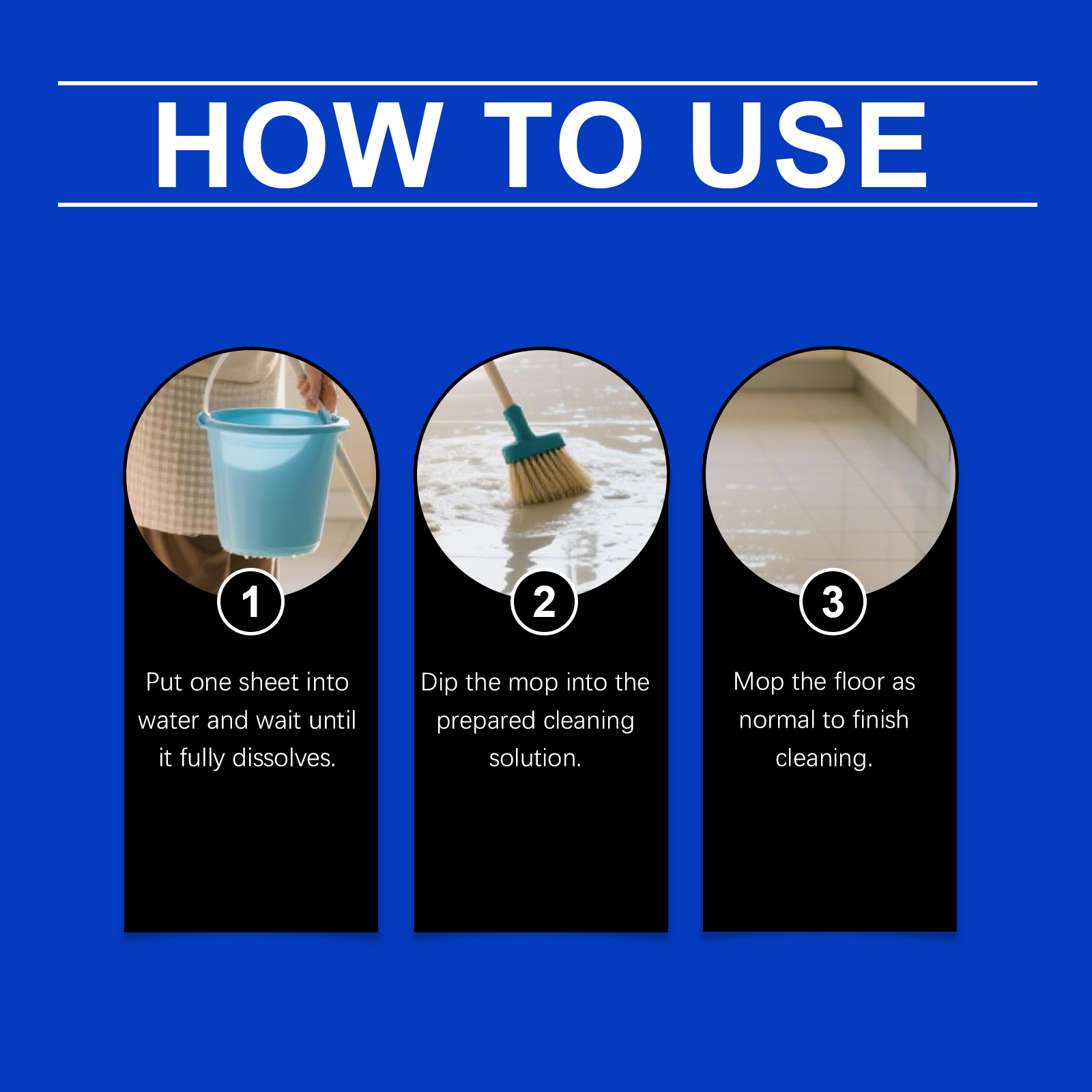 Multi Effect Floor Cleaning Tablets Quick Dissolve Deep Clean Safe Mild Multiple Floors Application