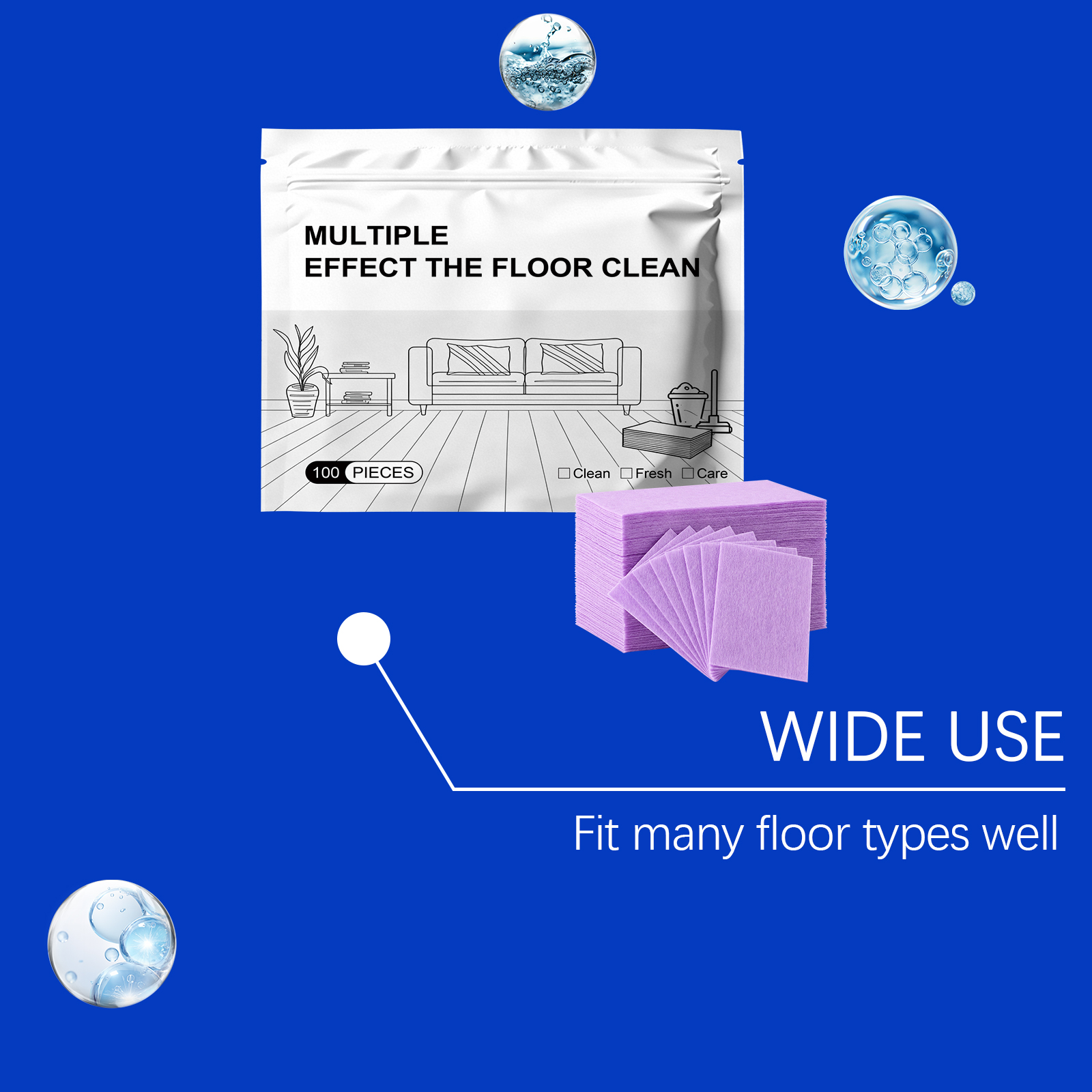 Multi Effect Floor Cleaning Tablets Quick Dissolve Deep Clean Safe Mild Multiple Floors Application
