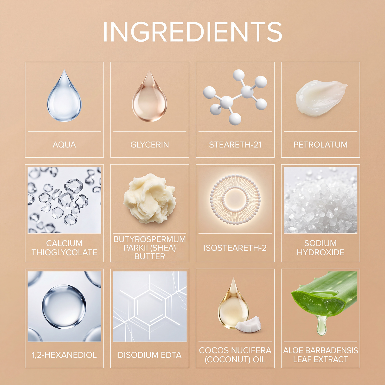 Coconut Moisturizing Hair Removal Cream Gentle Mild Refreshing Tender Smooth Delicate Cleansing Body Skin Daily Convenient