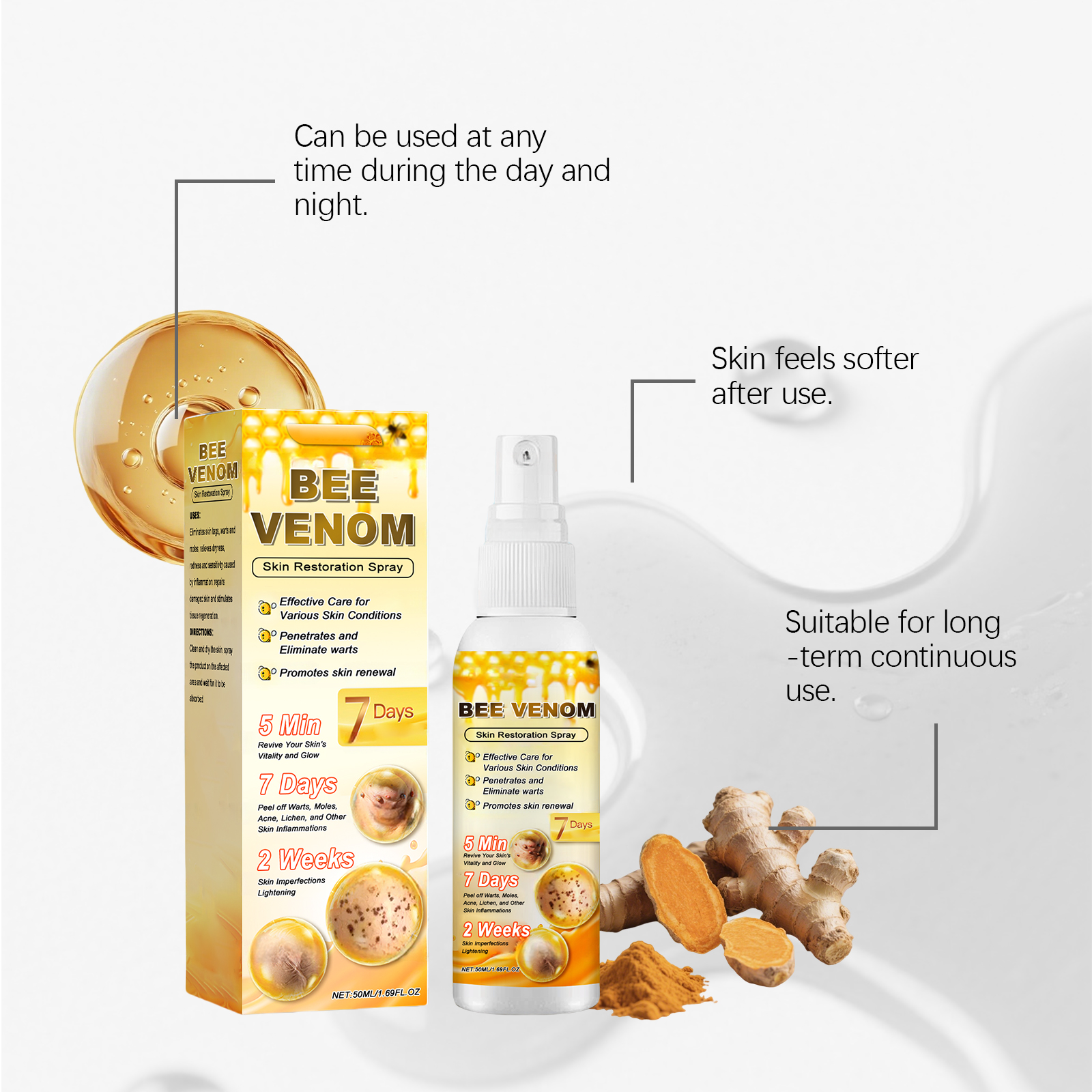 Skin Cleansing Spray Herbal Essence Mild Cleansing Skin Smoothing Tender Daily Body Care Spray