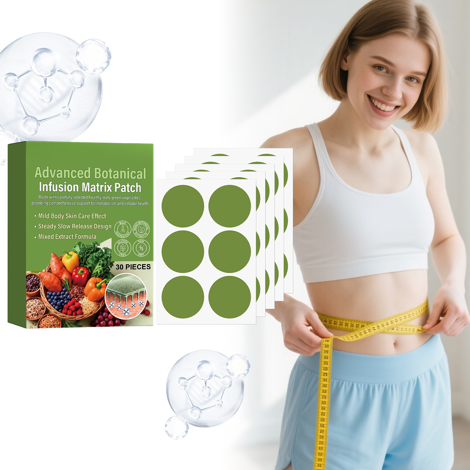 Fruit Vegetable Body Care Patch Breathable Skin Friendly Gentle Body Daily Management Slim Figure Care Sticker