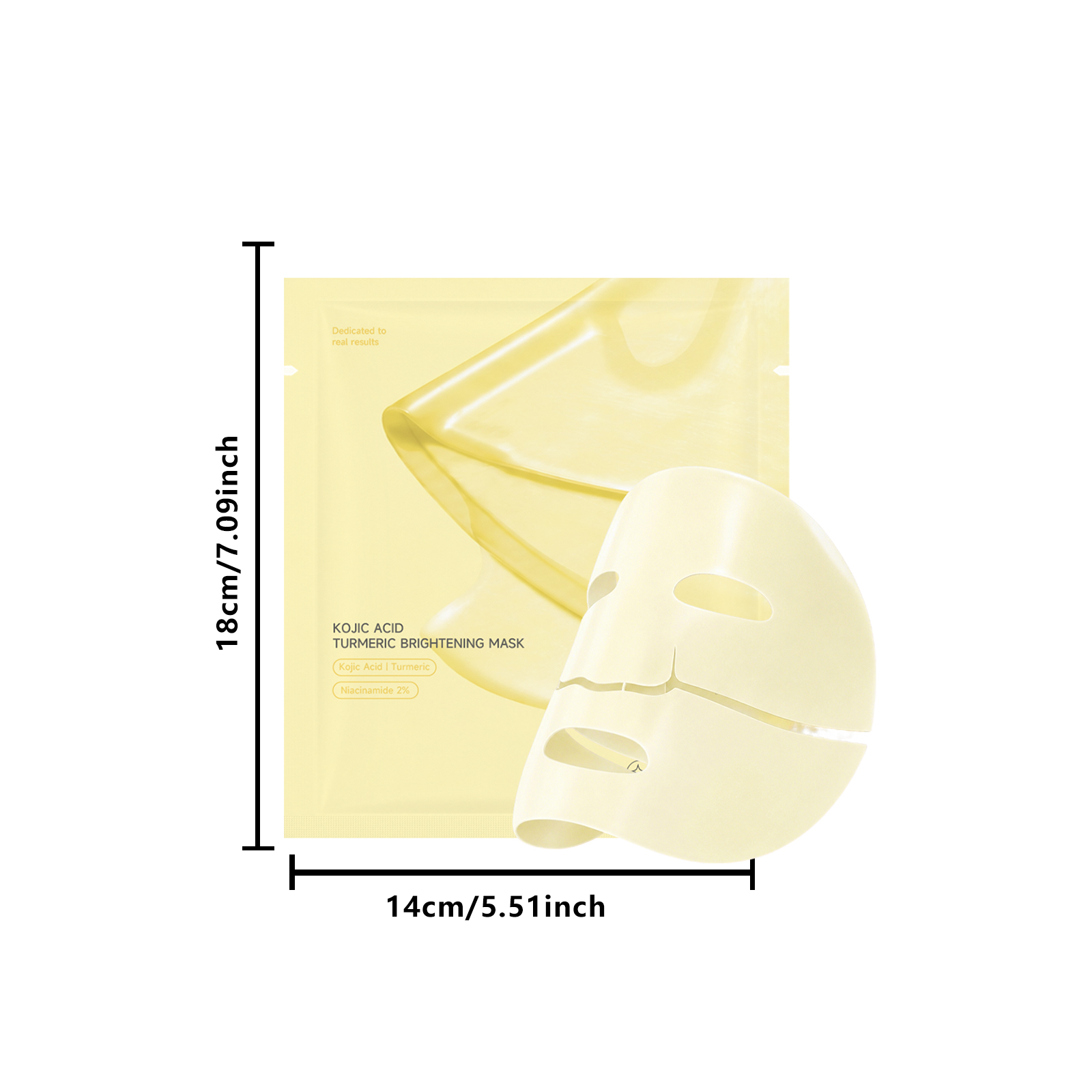 Kojic Curcumin Brightening Facial Mask Bag Hydrating Delicate Lightening Skin Facial Care