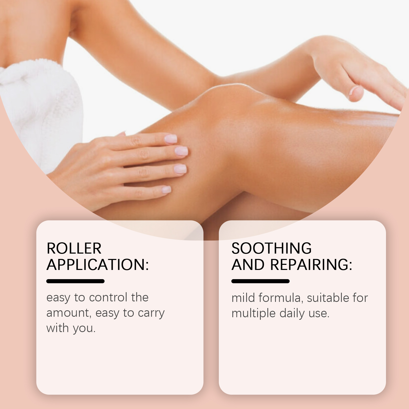 Castor Oil Care Roller Gentle Nourishing Moisturizing Soft Portable Body Skin Daily Massage Care Liquid