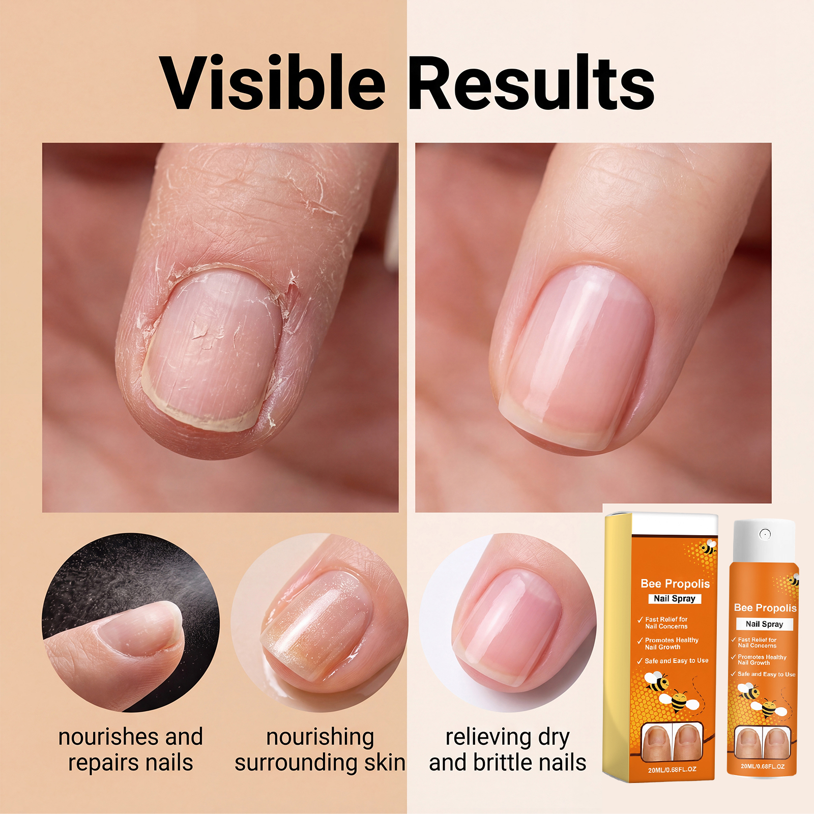 Nail Care Spray Mild Ingredients Moisturize Nail Surface Keep Fresh And Glossy For Hand And Toe Nails