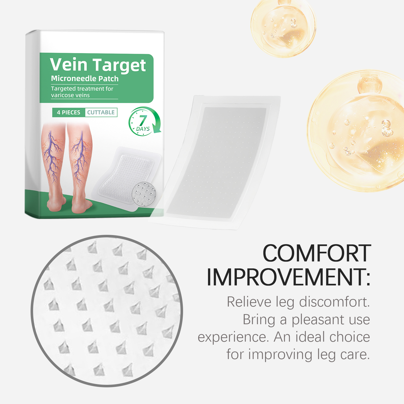 Leg Care Patch Mild Formula Moisturizing Soft Fit Skin Portable Easy Use Daily Body Care