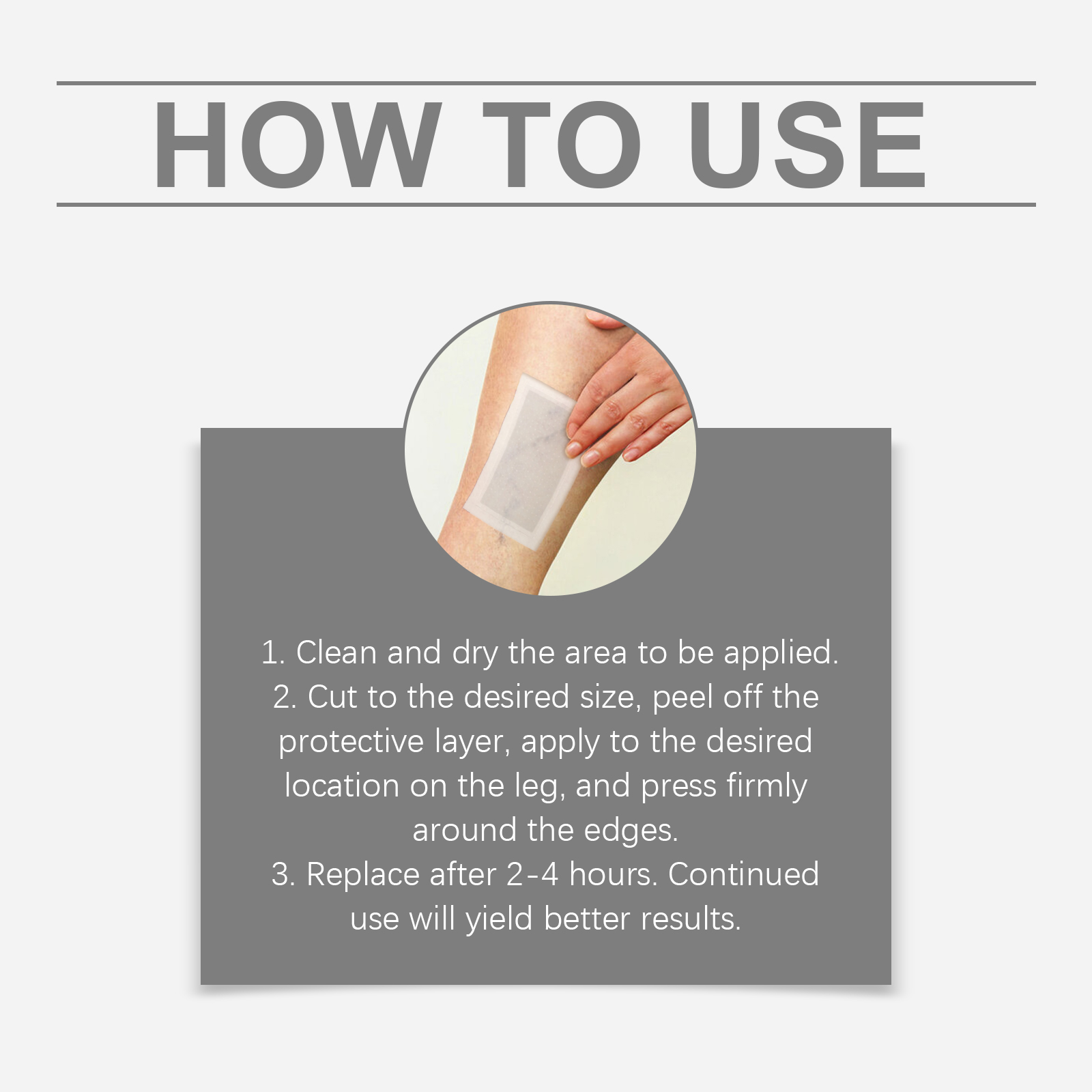 Leg Care Patch Mild Formula Moisturizing Soft Fit Skin Portable Easy Use Daily Body Care