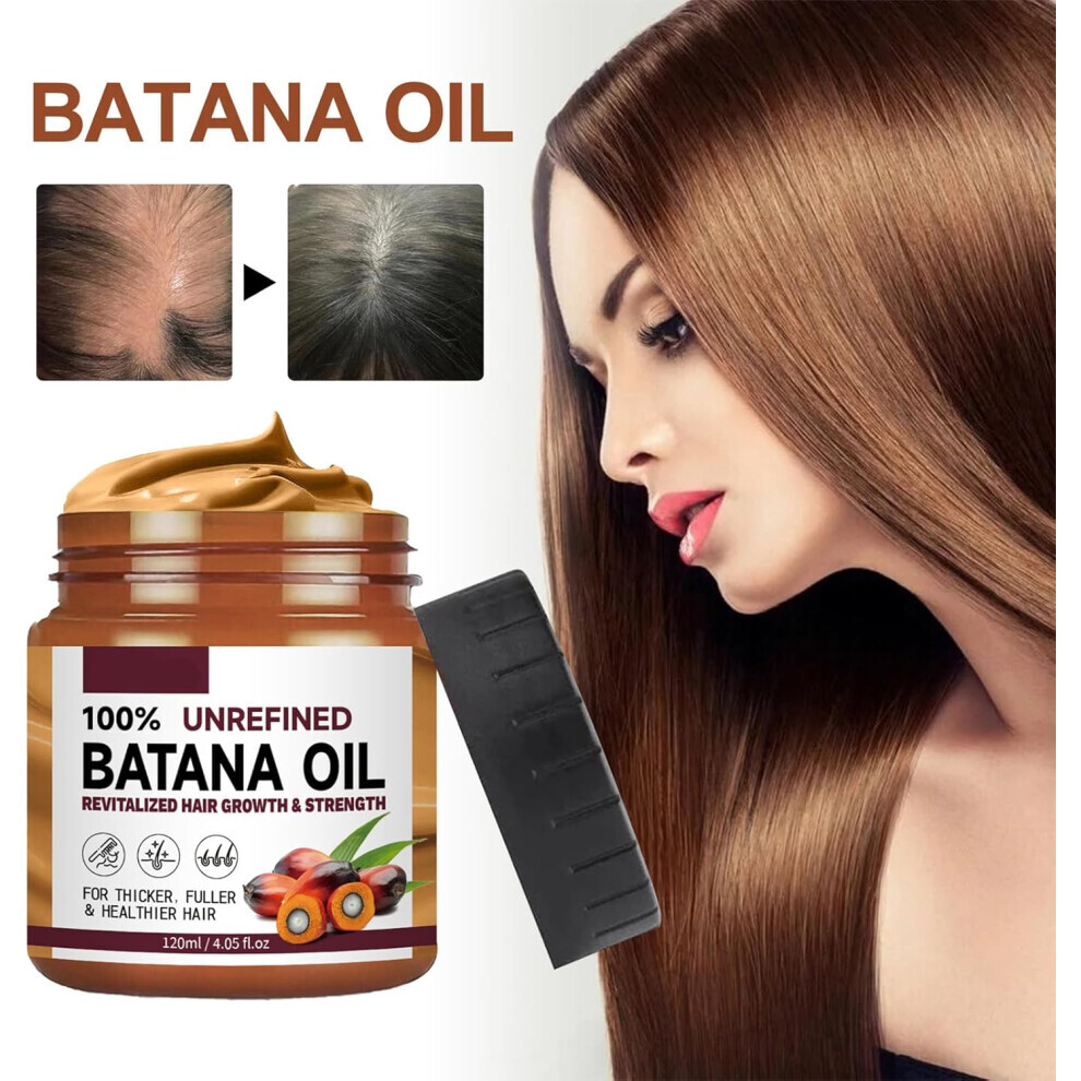 Batana Oil for Hair Growth – 100% Pure Organic Batana Oil, Raw &amp; Moisturizing Hair Butter for Healthy, Strong Hair
