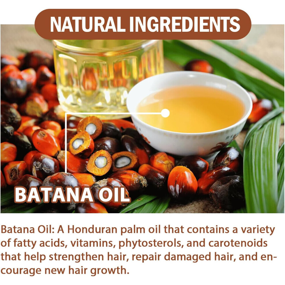 Batana Oil for Hair Growth – 100% Pure Organic Batana Oil, Raw &amp; Moisturizing Hair Butter for Healthy, Strong Hair