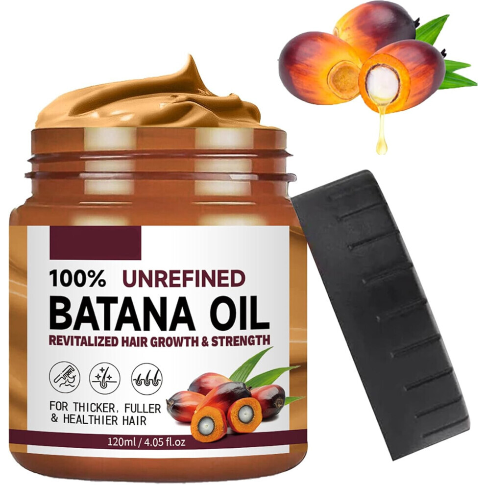 Batana Oil for Hair Growth – 100% Pure Organic Batana Oil, Raw &amp; Moisturizing Hair Butter for Healthy, Strong Hair