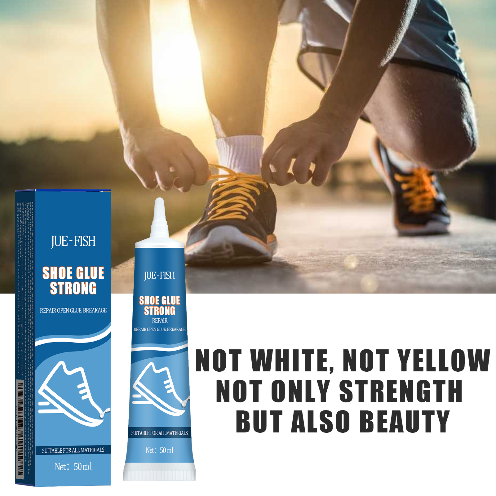 Strong Shoe Glue Multi Purpose Waterproof Adhesive For Sneakers Leather Shoes Soles Repair Fast Drying 1 PCS