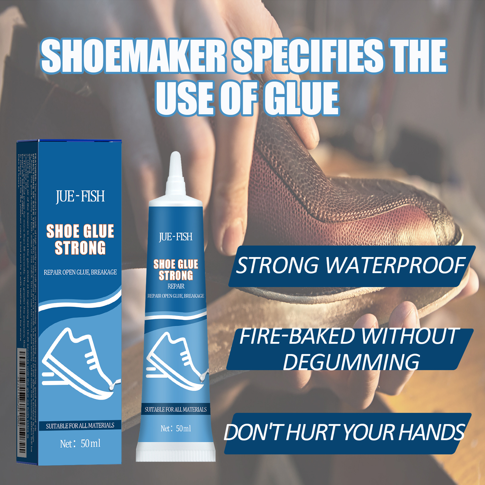 Strong Shoe Glue Multi Purpose Waterproof Adhesive For Sneakers Leather Shoes Soles Repair Fast Drying 1 PCS