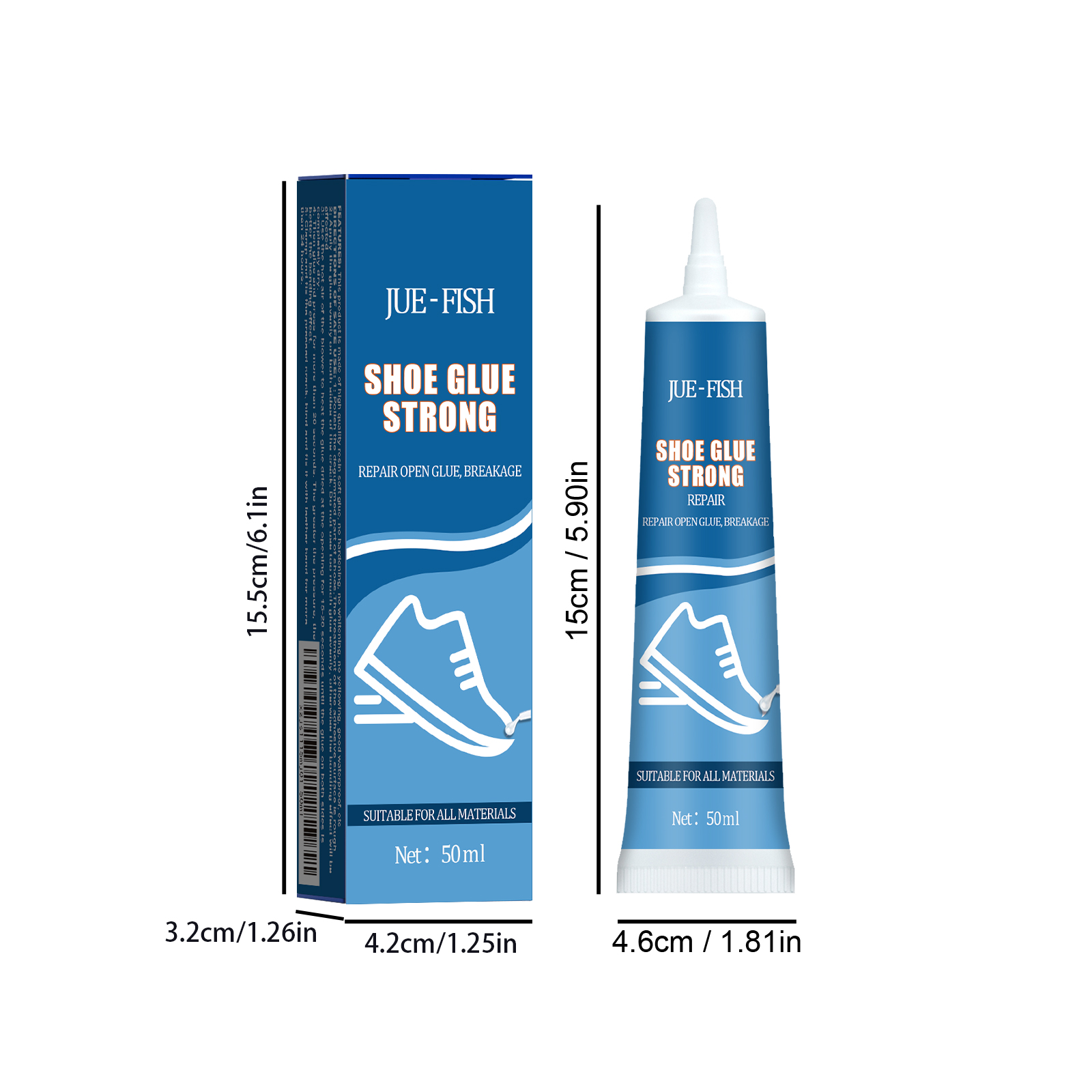 Strong Shoe Glue Multi Purpose Waterproof Adhesive For Sneakers Leather Shoes Soles Repair Fast Drying 1 PCS