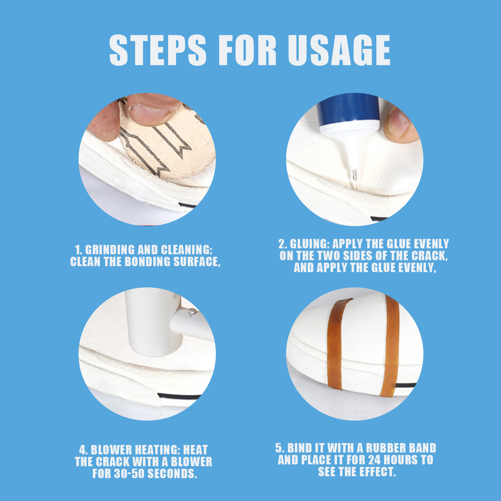 Strong Shoe Glue Multi Purpose Waterproof Adhesive For Sneakers Leather Shoes Soles Repair Fast Drying 1 PCS