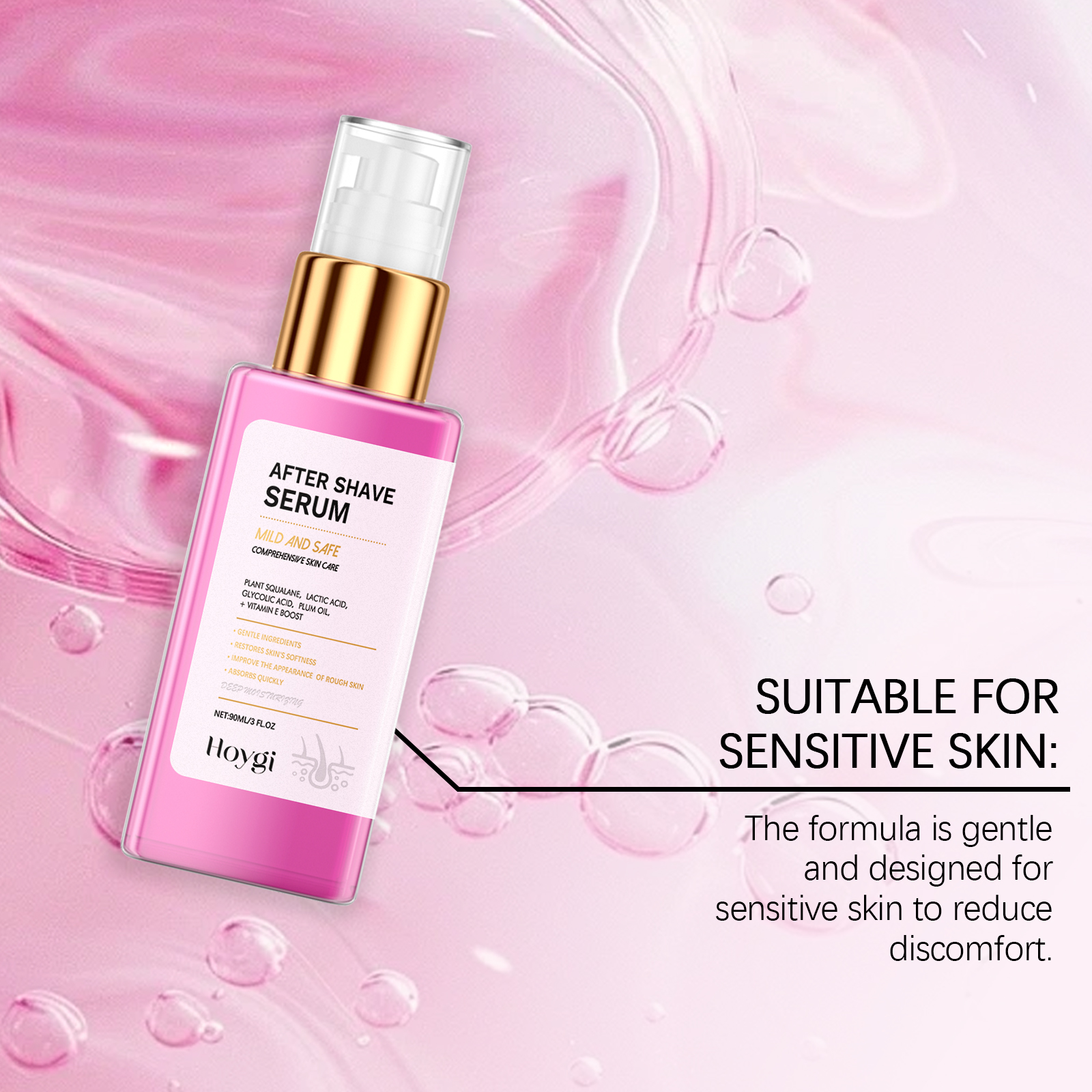 After Shave Hair Removal Care Serum Apricot Oil Vitamin E Soothing Moisturizing Daily Skin Care 90ml