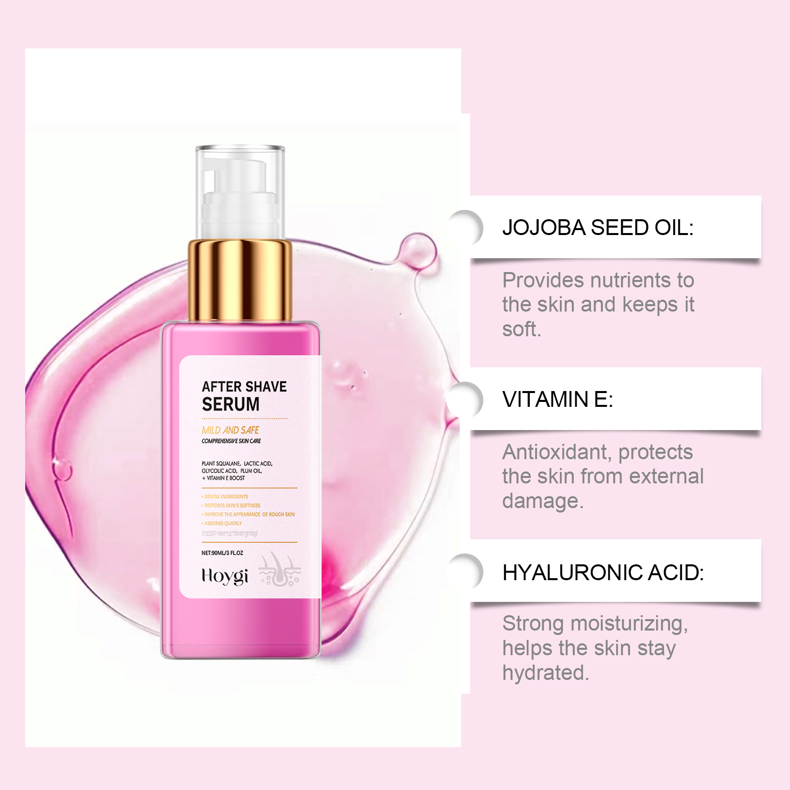 After Shave Hair Removal Care Serum Apricot Oil Vitamin E Soothing Moisturizing Daily Skin Care 90ml
