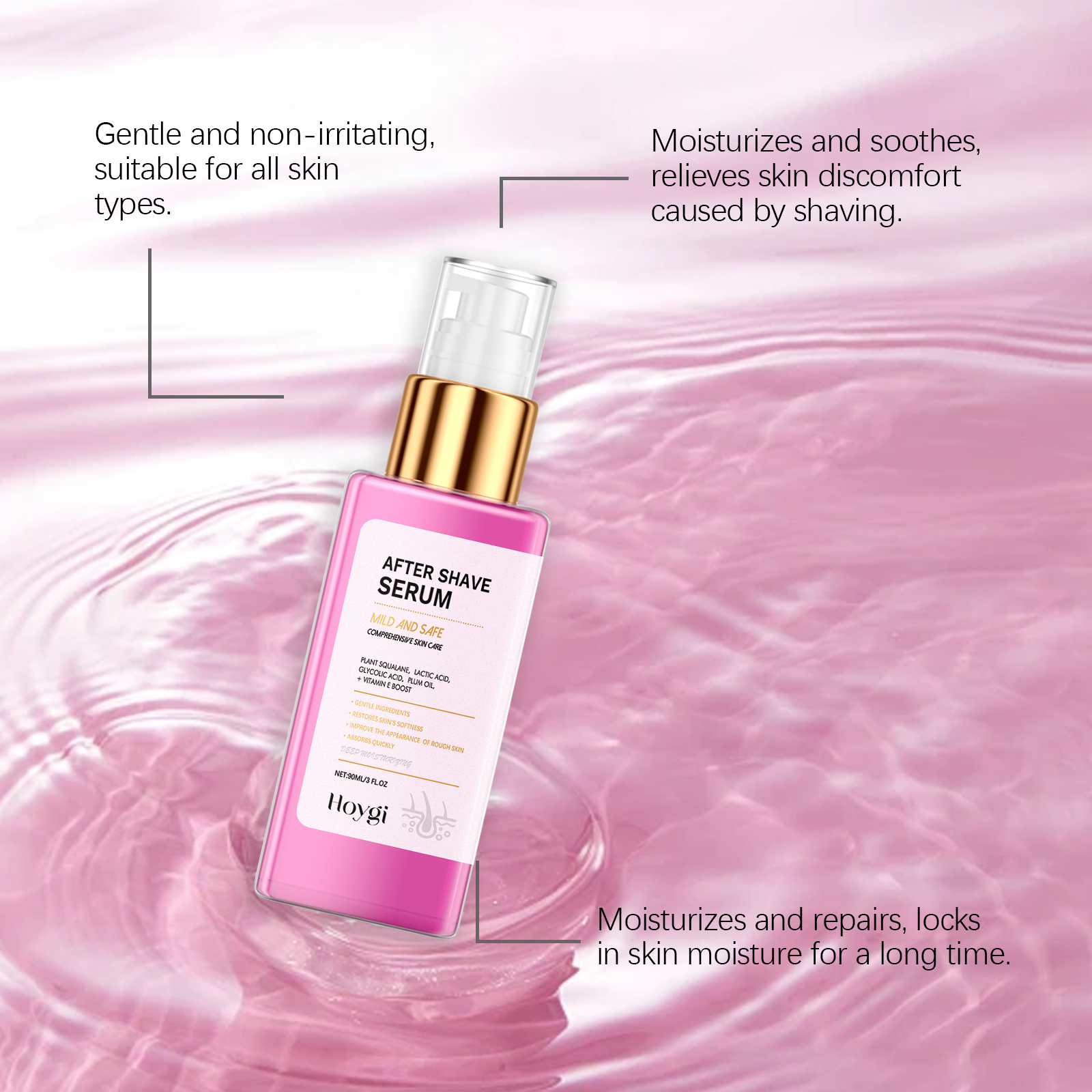 After Shave Hair Removal Care Serum Apricot Oil Vitamin E Soothing Moisturizing Daily Skin Care 90ml