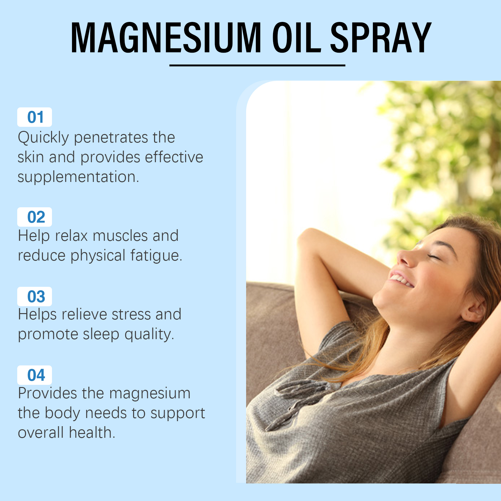 Tea Tree Sleep Spray Magnesium Body Relaxing Moisturizing Night Care For Muscle Recovery