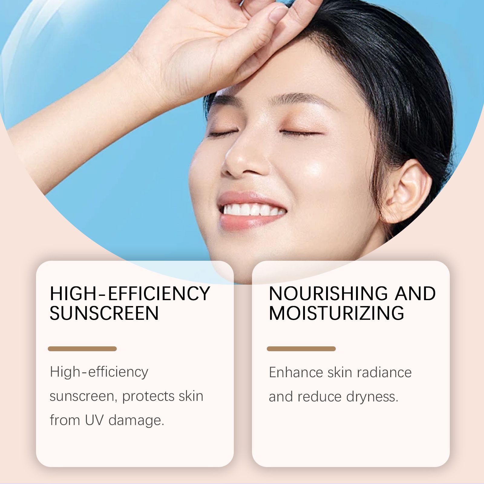 Protective BB Cream Ivory Moisturizing Coverage UV Shield For Daily Face Makeup
