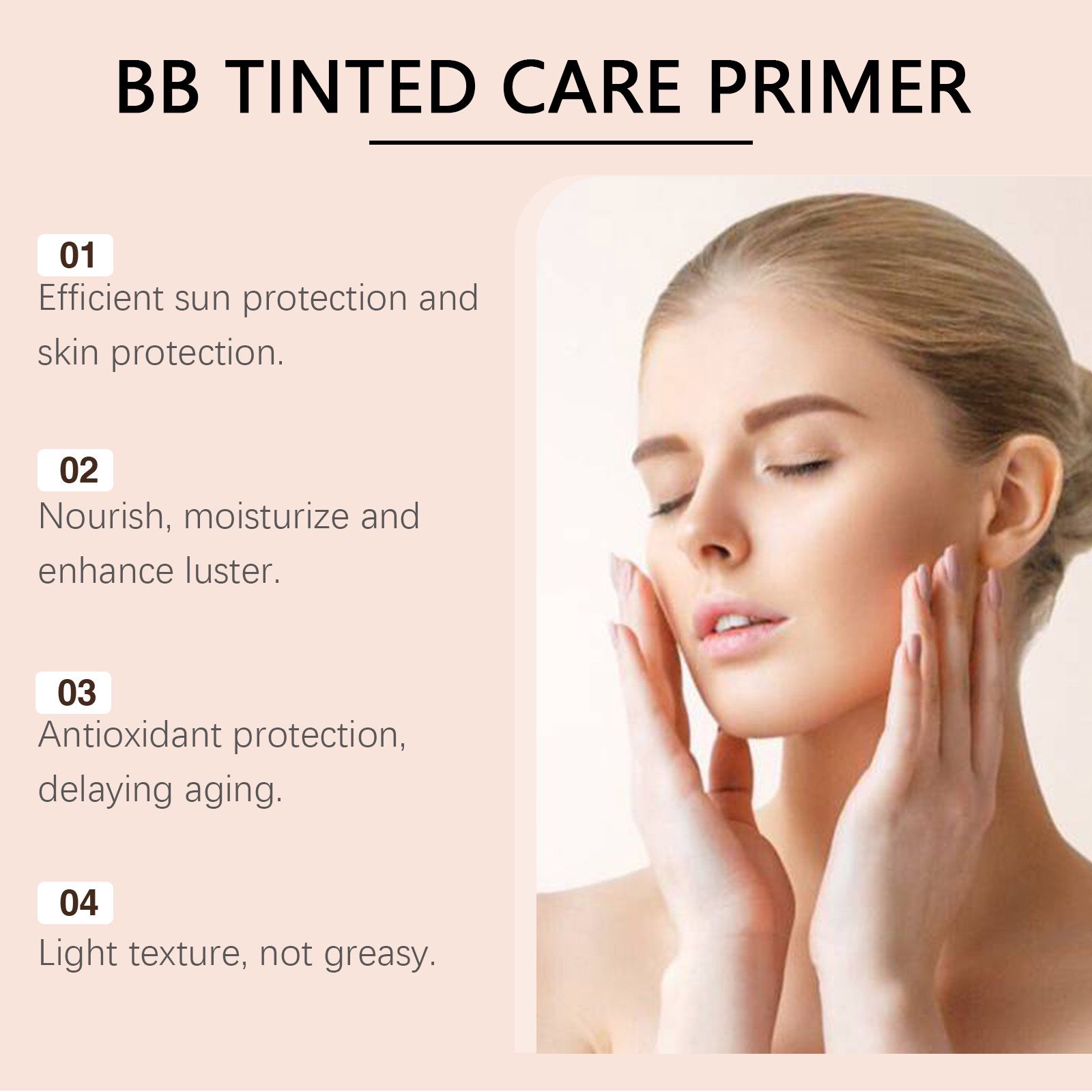 Protective BB Cream Ivory Moisturizing Coverage UV Shield For Daily Face Makeup