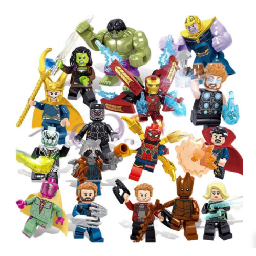 (16pcs Super Heroes Fit Lego) Minifigures Building Blocks Compatible Lego