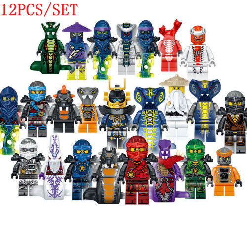 12PCS/SET Ninjago Mini figure Kai Jay Building Blocks Kids Toys XMAS