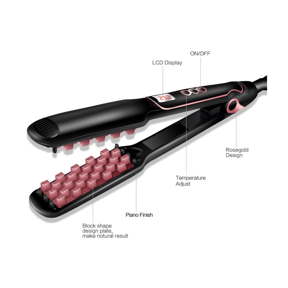 Hair Straightener Hot Comb Hair Volumizing Iron Brush Comb 2 in 1