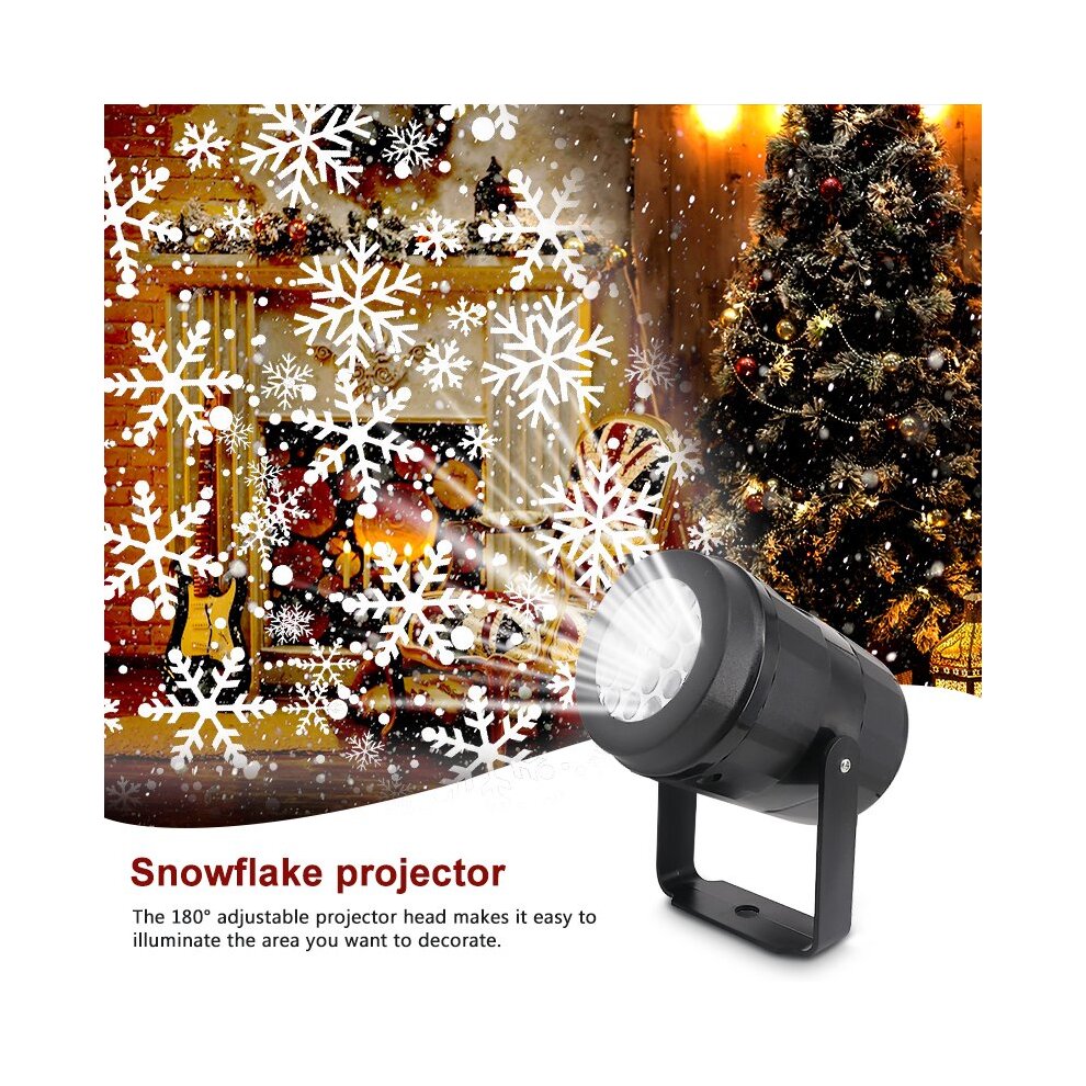 LED Christmas Projector Lights Snowflake Projector Lamps for Indoor Home Wedding Halloween Xmas Party Decorations Festival Use