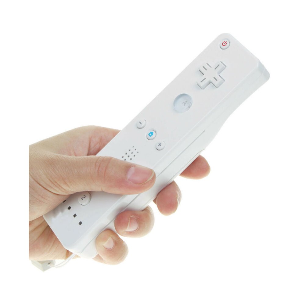 Wireless Gamepad Remote Controller Alternative Nunchuck Controller with Wrist Strap for Nintendo Wii Wii U White