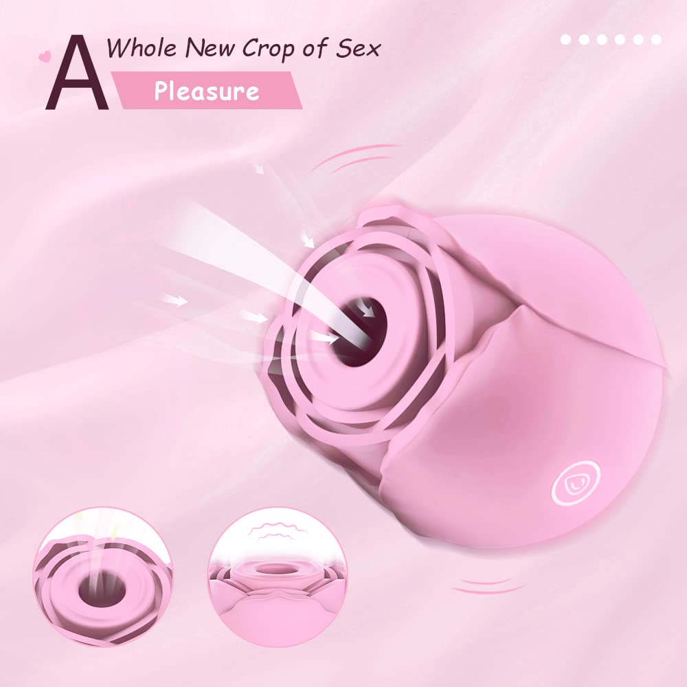 (Pink) Vibrator Adult Sex Toys for Woman Tongue Sucking G spot Dildo Sucke Clitoris Nipple Licker Vibrators for Couples Love Game Stimulator with 10 Vibrating Sucking Modes.