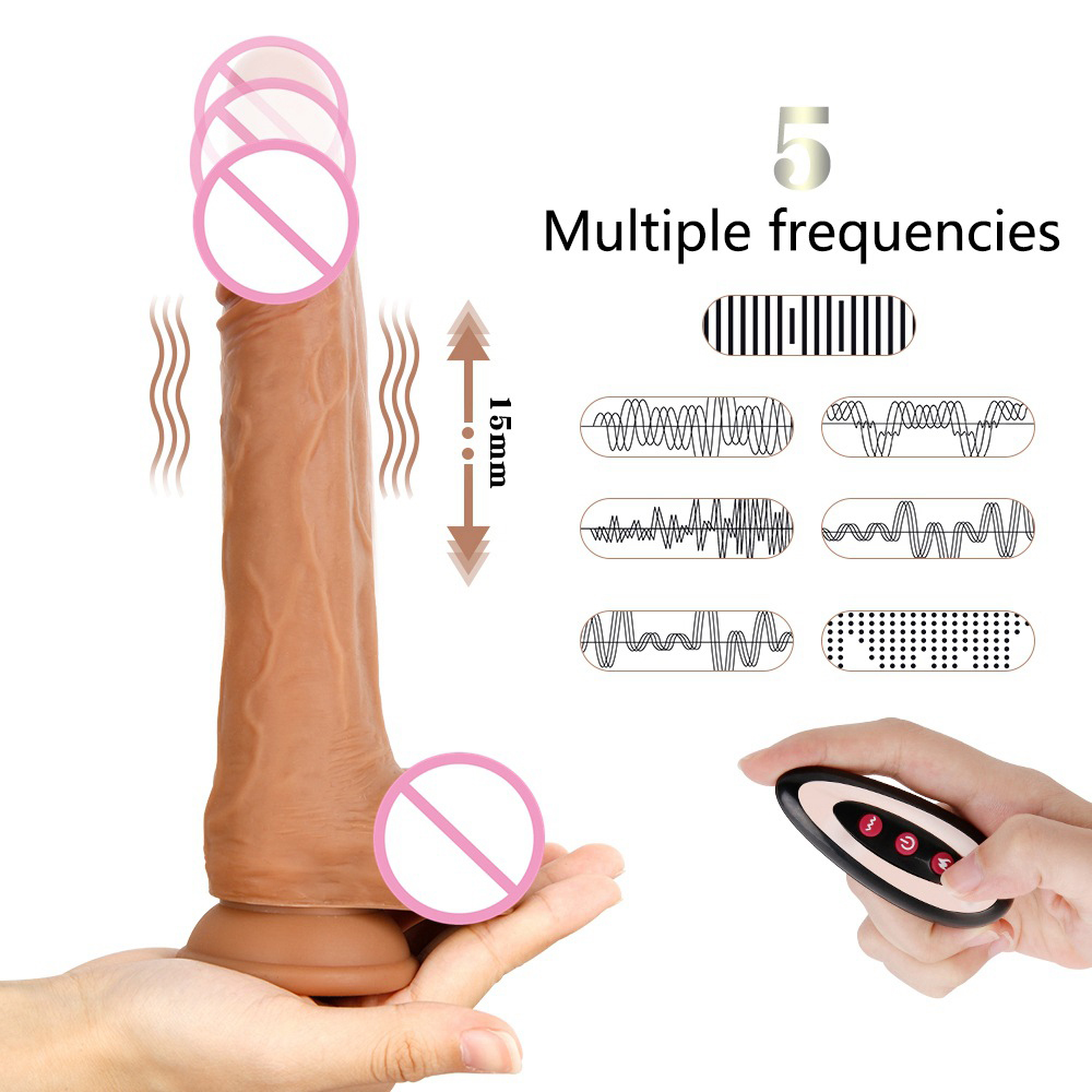 Realistic Dildo Masturbator Machine Gun for Women Automatic Thrusting Vibrator Wand Adult Sex Toy G-Spot Fucking Massager Bullet Heating Function Suction Cup Wireless Remote Control Anal Stimulate Sex Pleasure