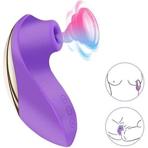 Waterproof Vibrator Adult Sex Toys Vibrating Oral Bullet 10 Sucking Mode Silent Adult Toys for Couples Men and Women Flirting Pleasure Clitorals Nipples Stimulating