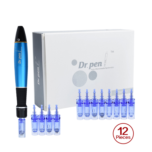 Dr Pen A1 Ultima MicroNeedling Pen Healthy Care Tool Electric Wireless Best Derma Pen Stamp Pen Auto Rolling System Machine for Skin Facial Repairs with 4pcs 12Pins 4pcs 36Pins 4pcs Nano Round Pin Cartridges