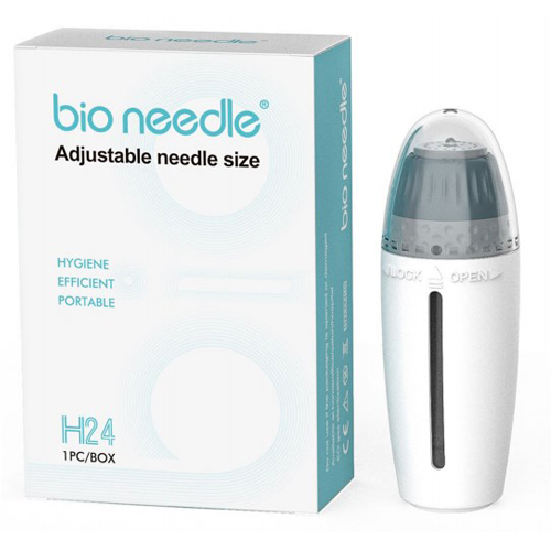 Hydra Roller Derma Roller Stamp 24 Pins Titanium Serums Microneedle Skin Care Anti Aging Beauty Tools Serum Applicator Adjustable Needle Length 0.25-1.5mm