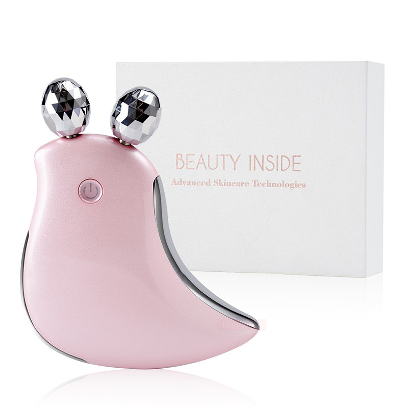 Facial Microcurrent Face Lift Massager EMS Skincare 3D Roller Massage Vibration Galvanic Beauty Apparatus Handheld Shaper Warm Vibration Women Gifts