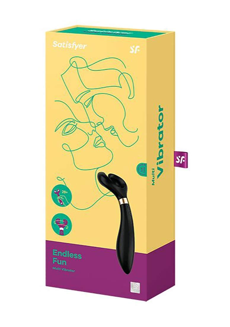 (Blue) Satisfyer Endless Fun Vibrator for Couples Sex Toy Dildo for Clitoral G-spot Stimulation Men Penis Ring Multifunctional
