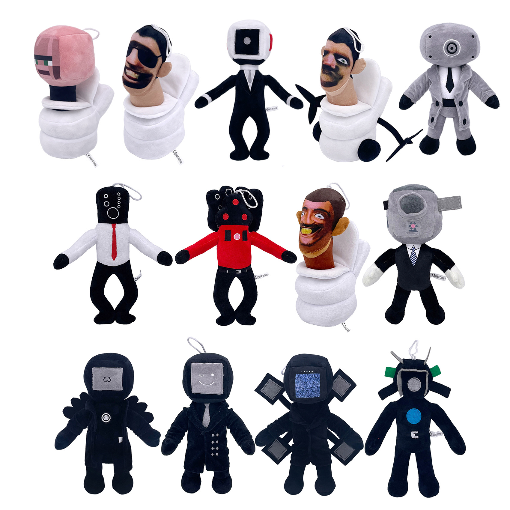 (Style A) Skibidi Toilet Plush Doll Toys Collectible Gifts for Kids Fans Aldults Birthday