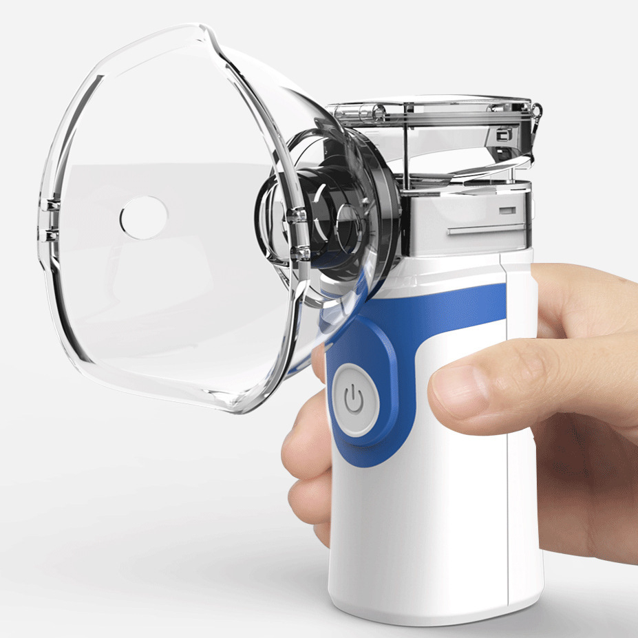 (Grey) Portable Inhaler Machine Handheld Steam Vaporizer Ultrasonic Respirator Machine Cool Mist Travel Inhaler for Adults and Kids