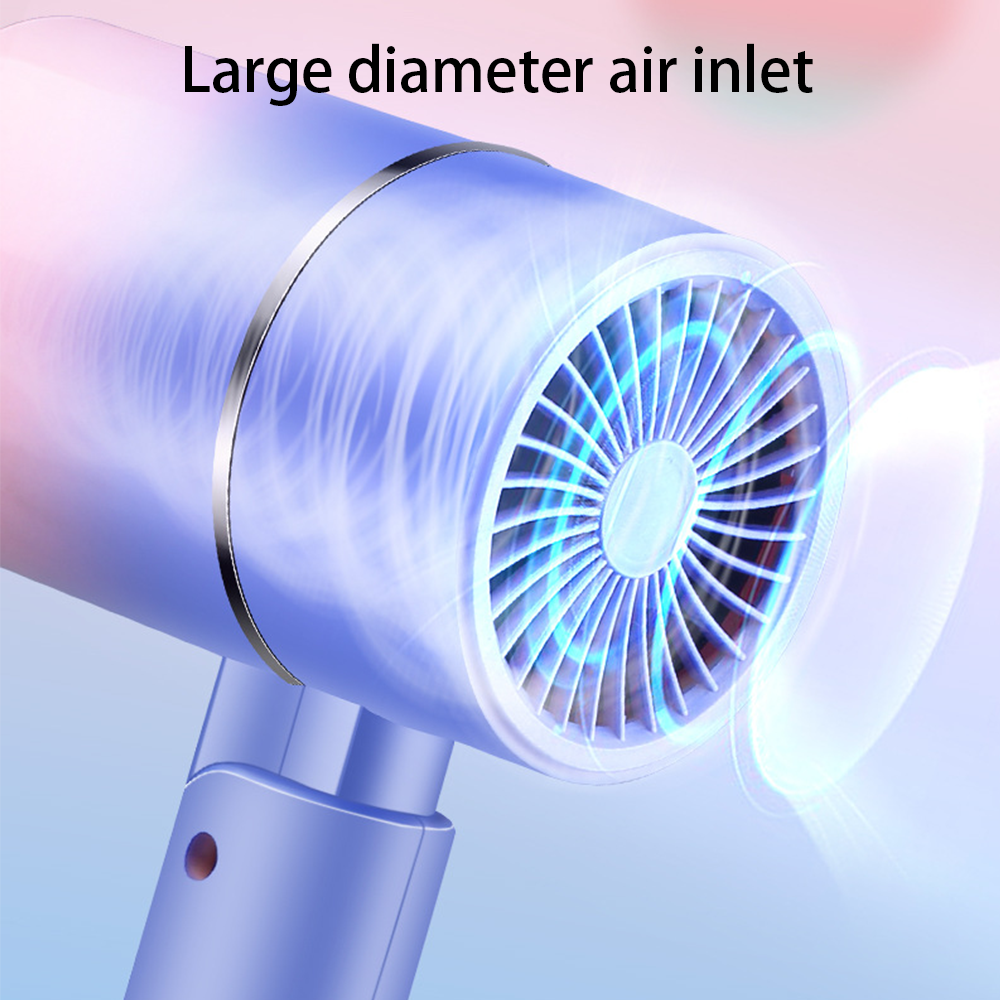 (White) Hair Dryer Professional Household Electric Negative Ionic Blower 7000 rpm Foldable UK