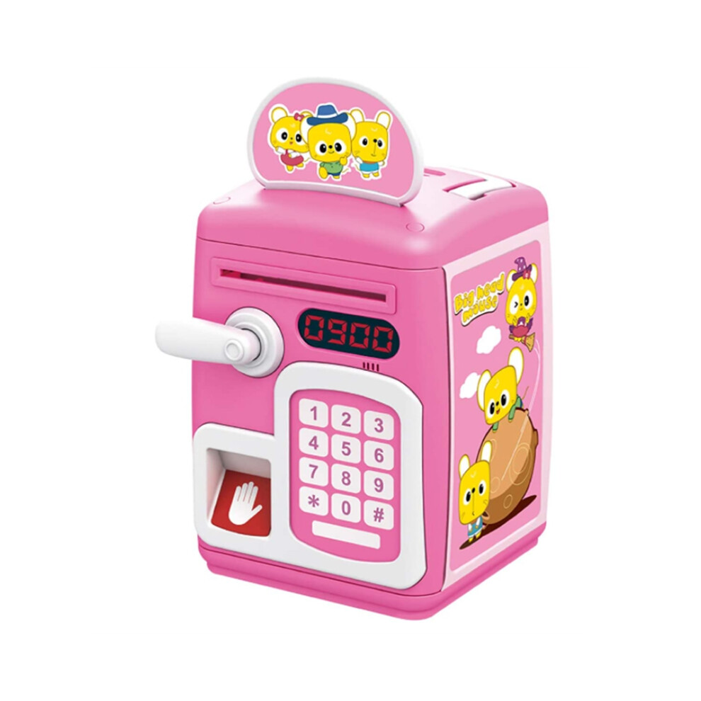 Piggy Bank Girls Toy Electronic Password Safe Box ATM Bank,Auto Paper Money Scroll Coin Bank ﻿