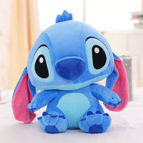 35CM Kawaii Stitch Long ears Plush toys Disney cute Dolls Soft Pillows for baby kids Dear person gift - Blue