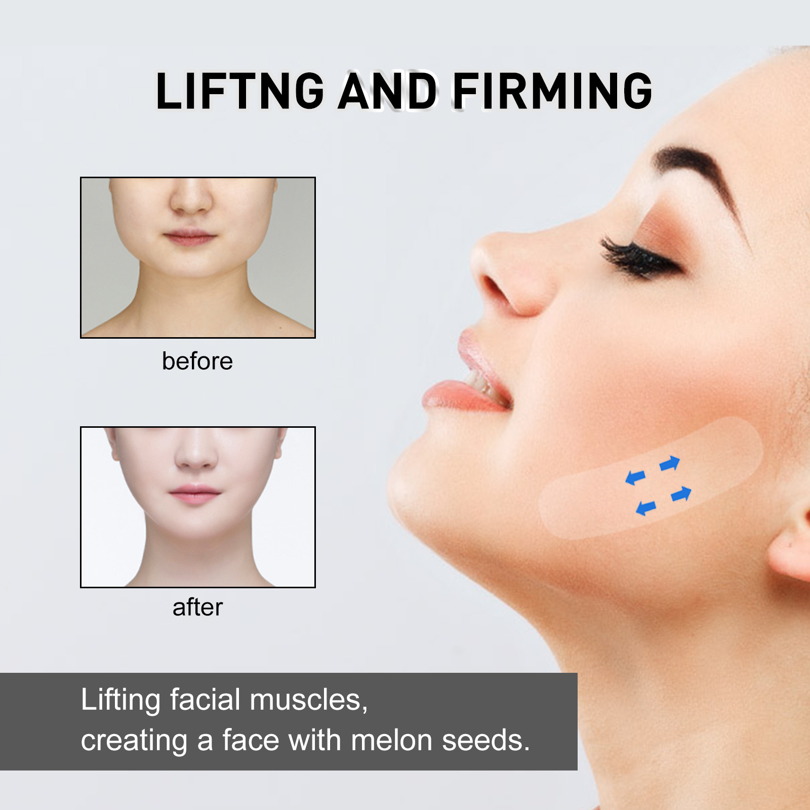 Face Lifting Invisible Tape Waterproof Facial Eye Lift Tapes Bands Makeup Neck Instant for Jowls Double Chin Secret Lifter