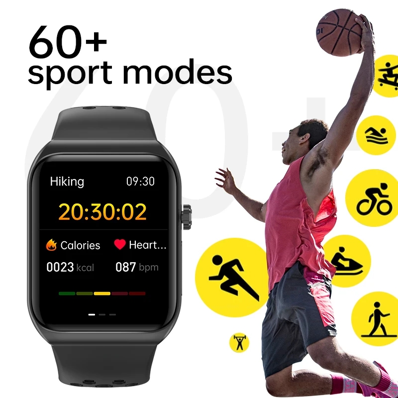 (Grey) Smart Watch ECG Dedection Non-Invasive Uric Acid Blood Lipid Pressure Glucose Health Monitoring Bluetooth Smartwatch