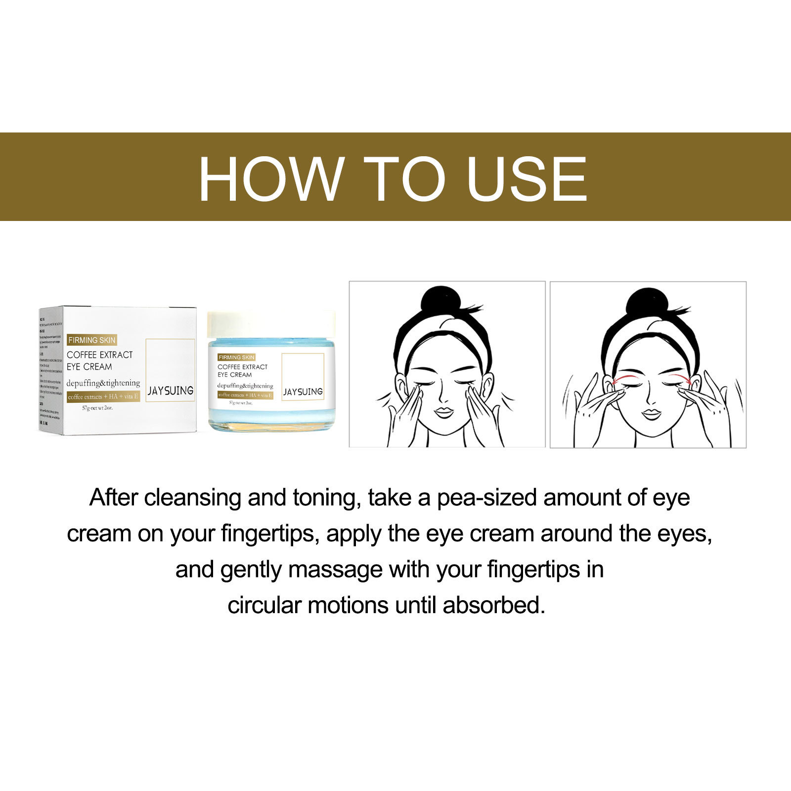 (1 PC) Caffeine Eye Firming Cream Lift Tightening Skin Dark Cycles Removal Eye Bags Fade Fine Lines Against Puffiness Skin Care Nourishing Eye Rejuvenating Serum